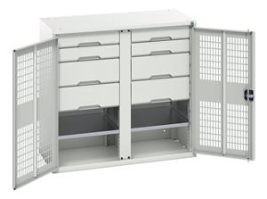 Bott Verso Ventilated door Tool Cupboards Cupboard with shelves Verso Cupbd1050x550x1000H  2 Shelf +  Partition +  8 Drawers